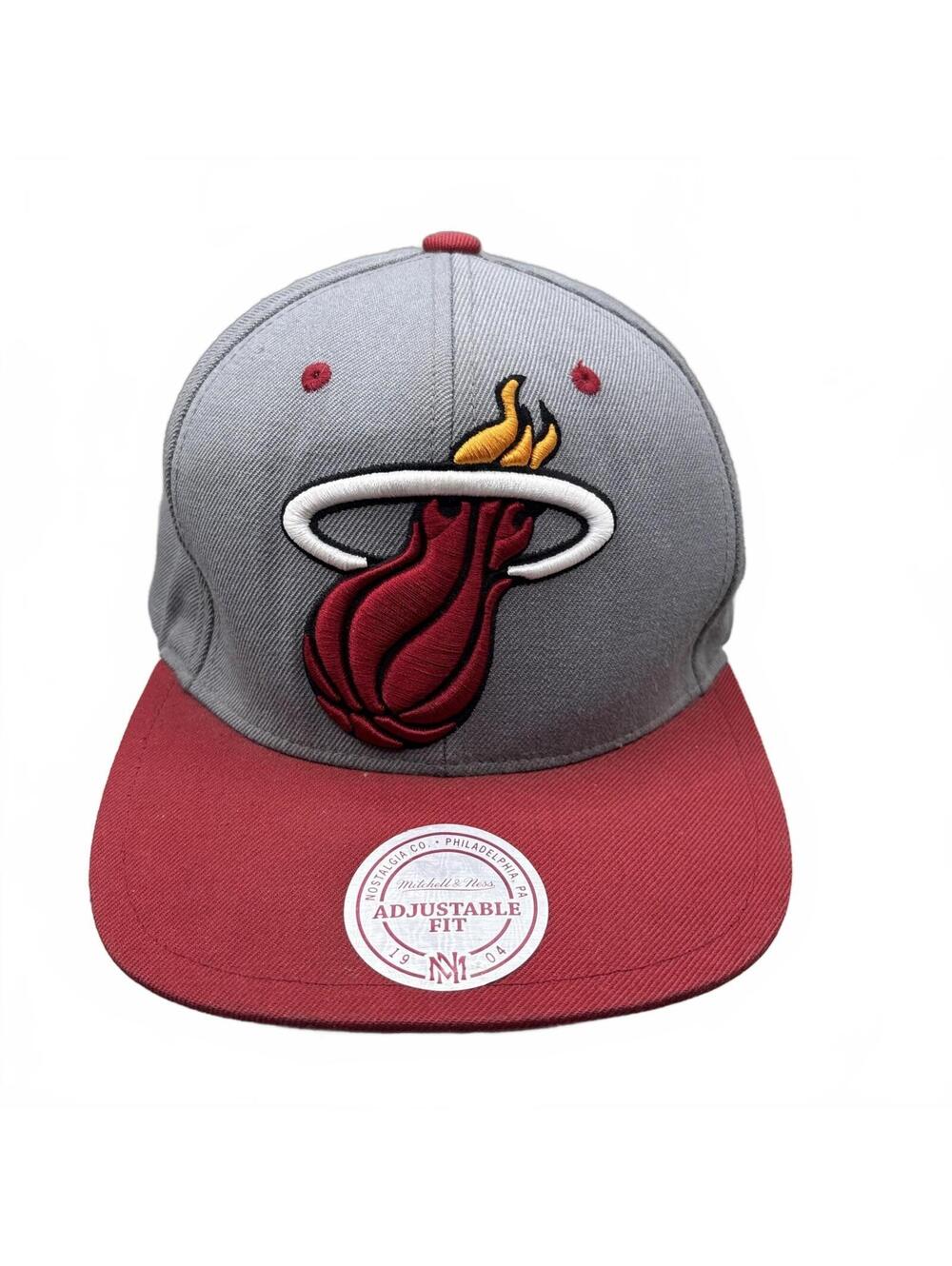 Miami Heat Mitchell & NessNba Official Embroidery Collab Cap